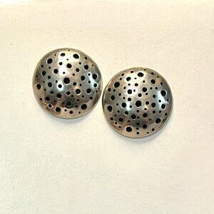 Devine Zurich Earrings * 800 Silver * Handarbeit (Handmade) * 1" Dots * Pierced